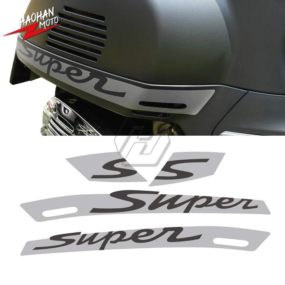 รถจักรยานยนต์ตัดสติกเกอร์โลโก้ที่กําหนดเองสติกเกอร์สําหรับ Vespa GTS 300 GTS300 Super Sport รถจักรยานยนต์ Decal