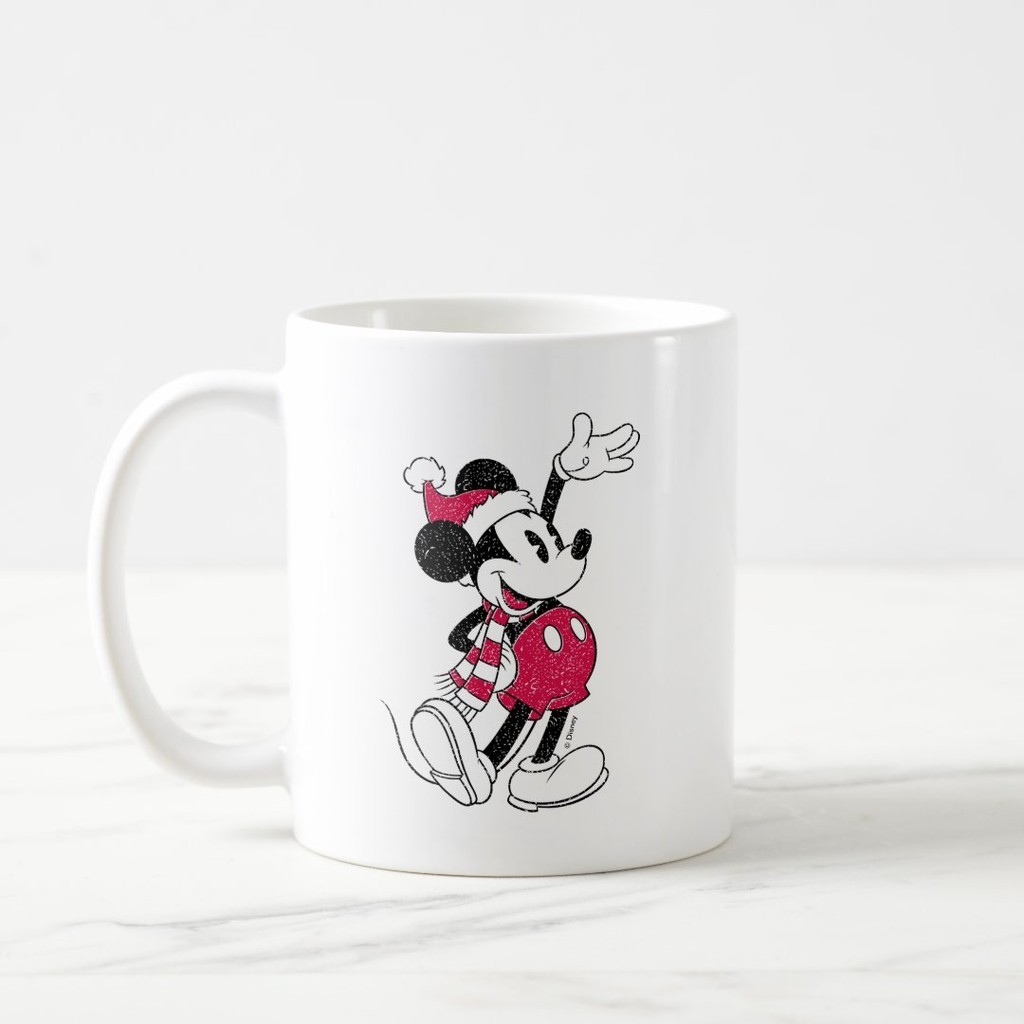 แก้วเซรามิค แก้ว Merry Christmas Mickey Mouse แก้วกาแฟ Disn3y Mickey Mouse edition | สองหน้าจินโม 16