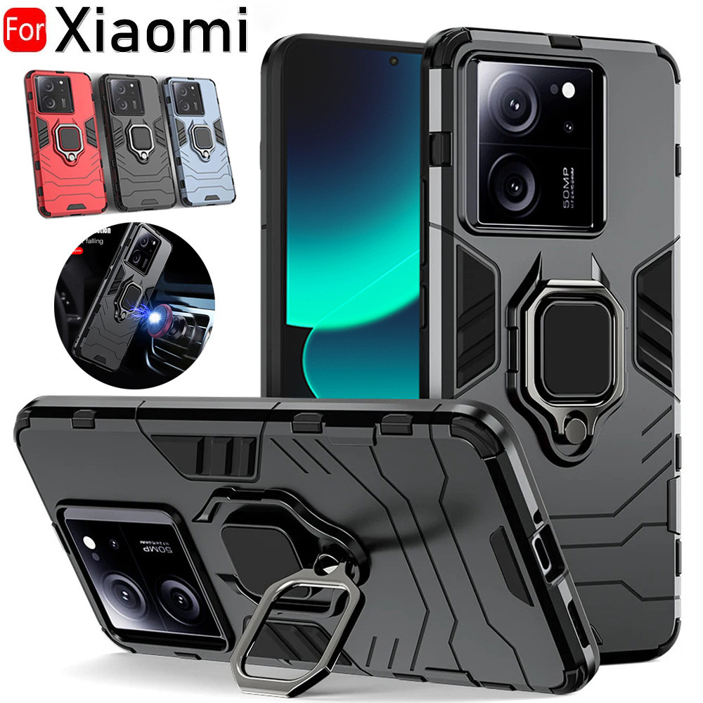 กันกระแทก Matte แหวนสําหรับ Xiaomi 13T Pro Ultra Kickstand สําหรับ Xiaomi 13 12T 12 11T 11 10 14 Pro Ultra Lite กรณี