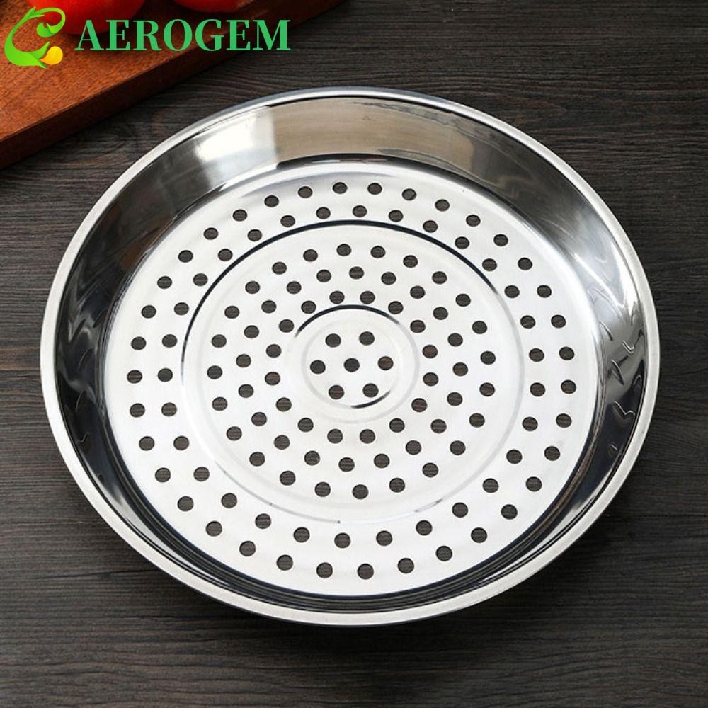 Aerogem ถาดนึ่งหม้อ, หม้อนึ่งกระทะขนาดใหญ่ลึก, ชั้นวางหม้อหุงข้าว Professional กันสนิมสแตนเลสตะกร้านึ่งบ้าน