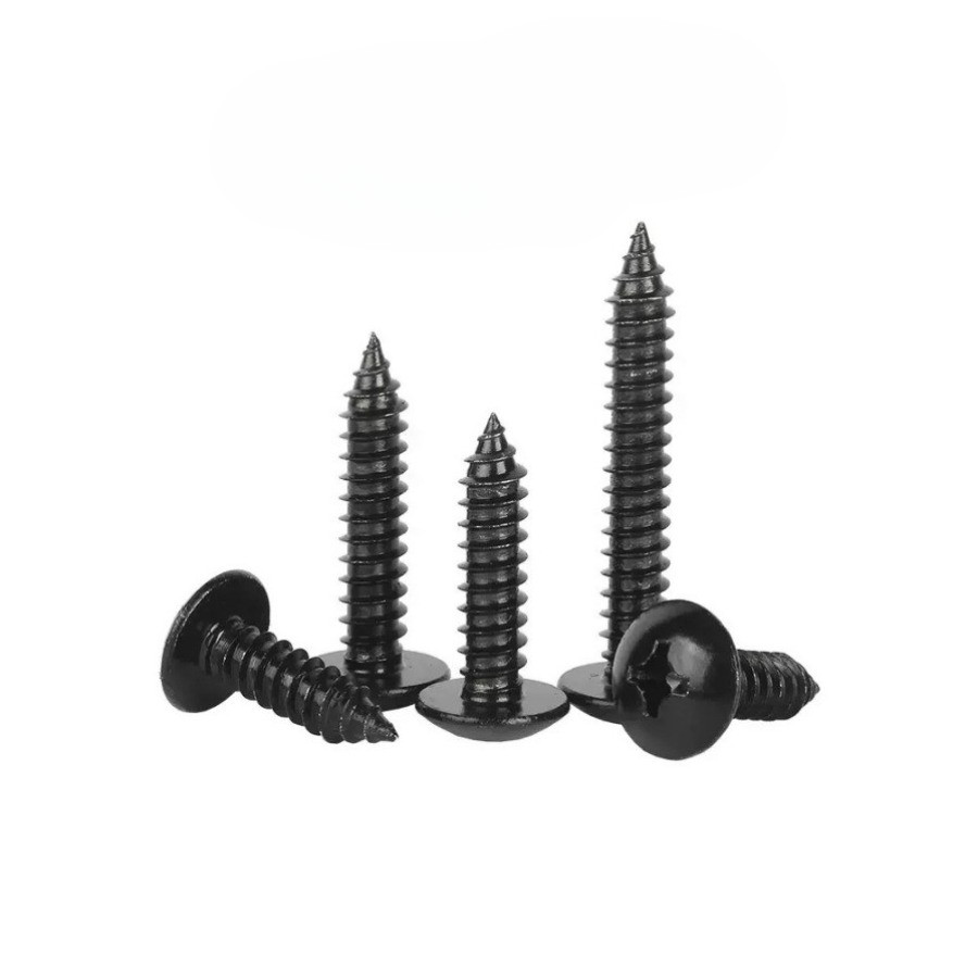 น็อต สกรู หัวร่ม หัวกระทะ แฉก T+ สแตนเลส 304  สีดํา เกลียวปล่อย  / Truss an Head Phillip Tapping Screw M3/M4/M5/M6 * L6-60 มม. (XZM-DM-w) - รูปที่ 4