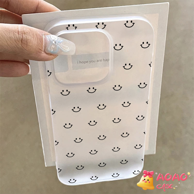 น่ารักแฟชั่นหวานยิ้มสดชื่นนุ่มนุ่ม เคสiPhone 15 11 13 12 14 Pro Max 8Plus 7Plus XR 14 15 7 8 Plus X XS MAX SE 2020