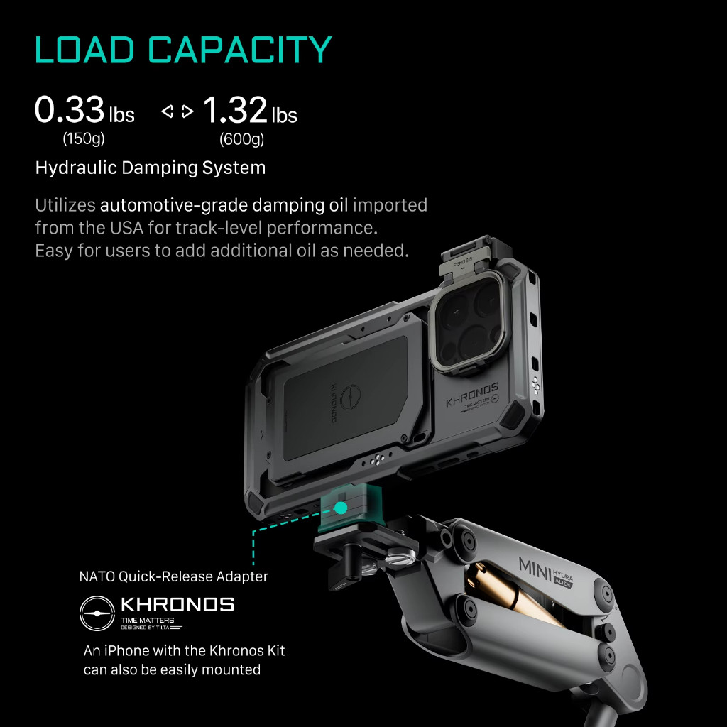 Tilta HDA-T15 Hydra Alien Mini รถ Shock Absorbing Arm รถยิงถ้วยดูดไฟฟ้าสําหรับ DJI Pocket 3 สําหรับ insta360 X3 X4 - รูปที่ 5