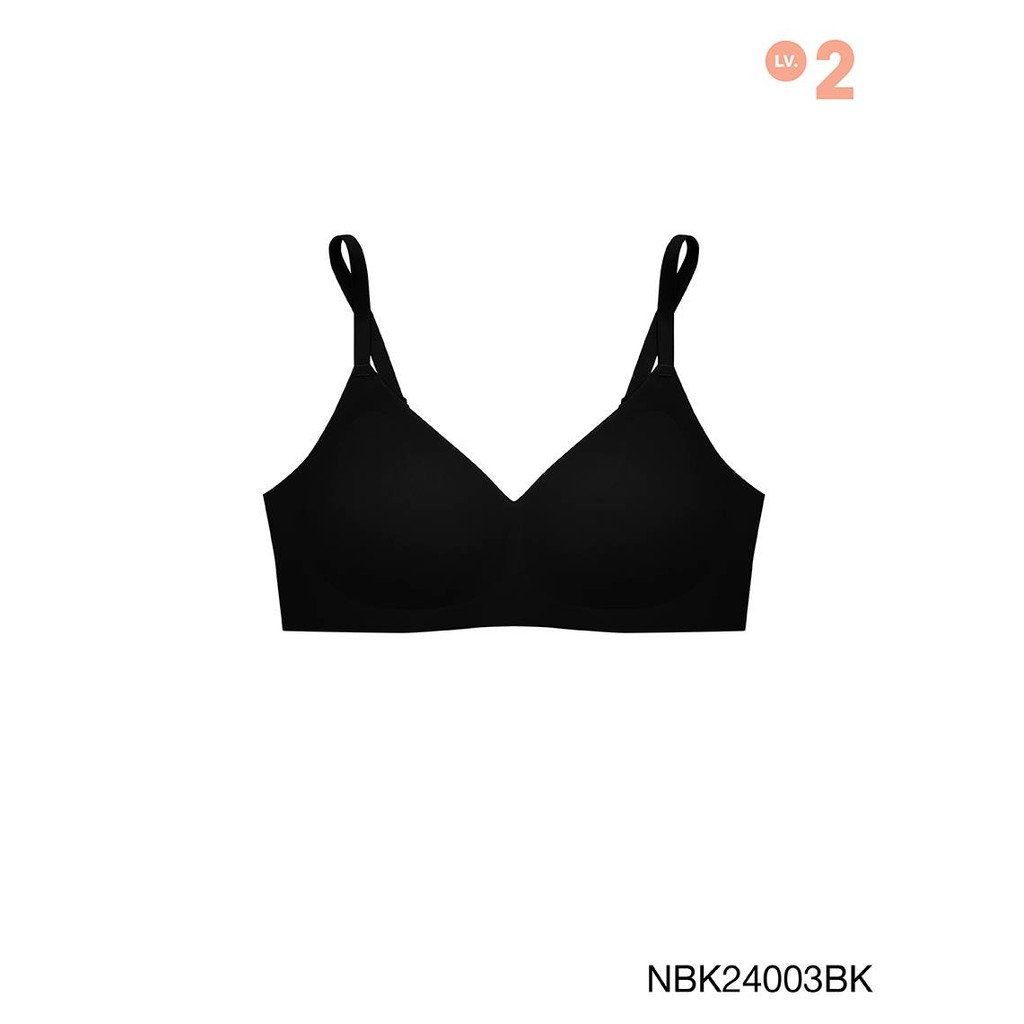 [Online Exclusive] Sabina Soft Collection Level 2 เสื้อชั้นใน ไร้ตะเข็บ ไร้โครง รหัส NBK24003BK - สีดำ