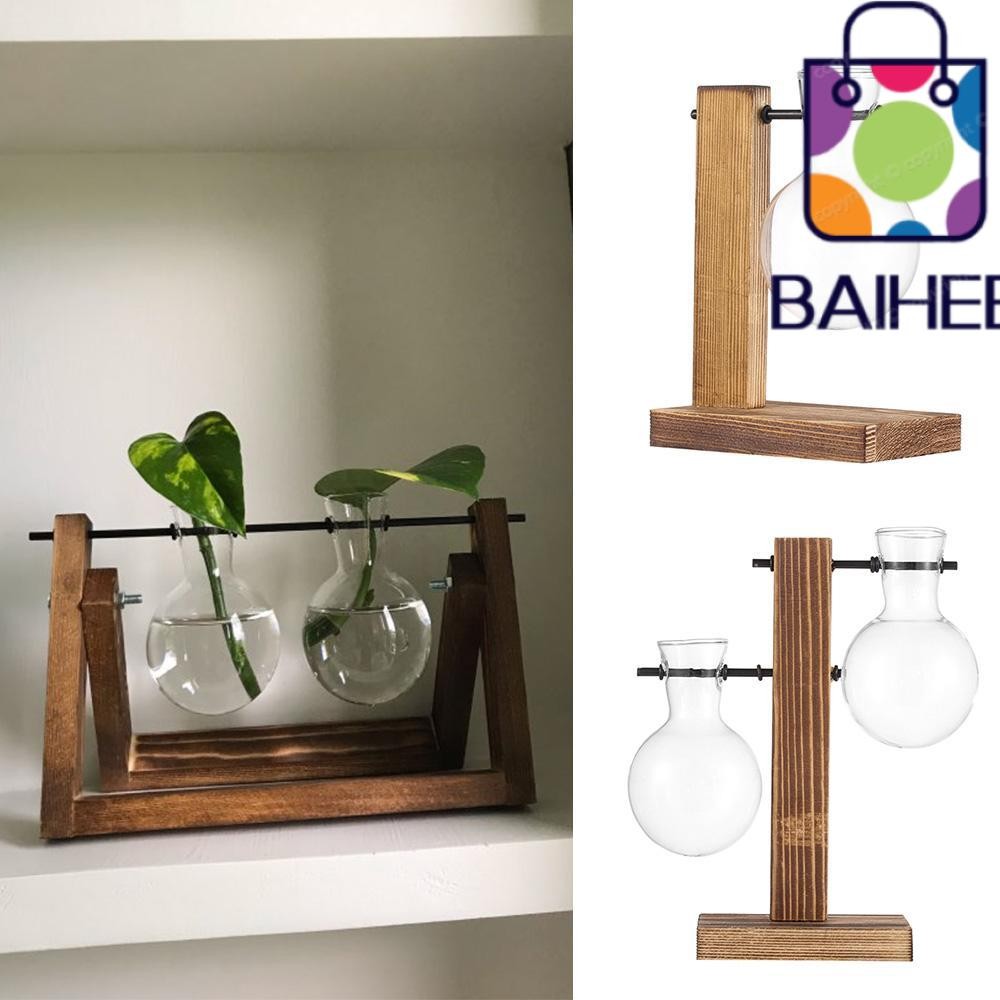 Baihee แจกันแก้ว บอนไซวินเทจ Terrarium โต๊ะกระถางดอกไม้