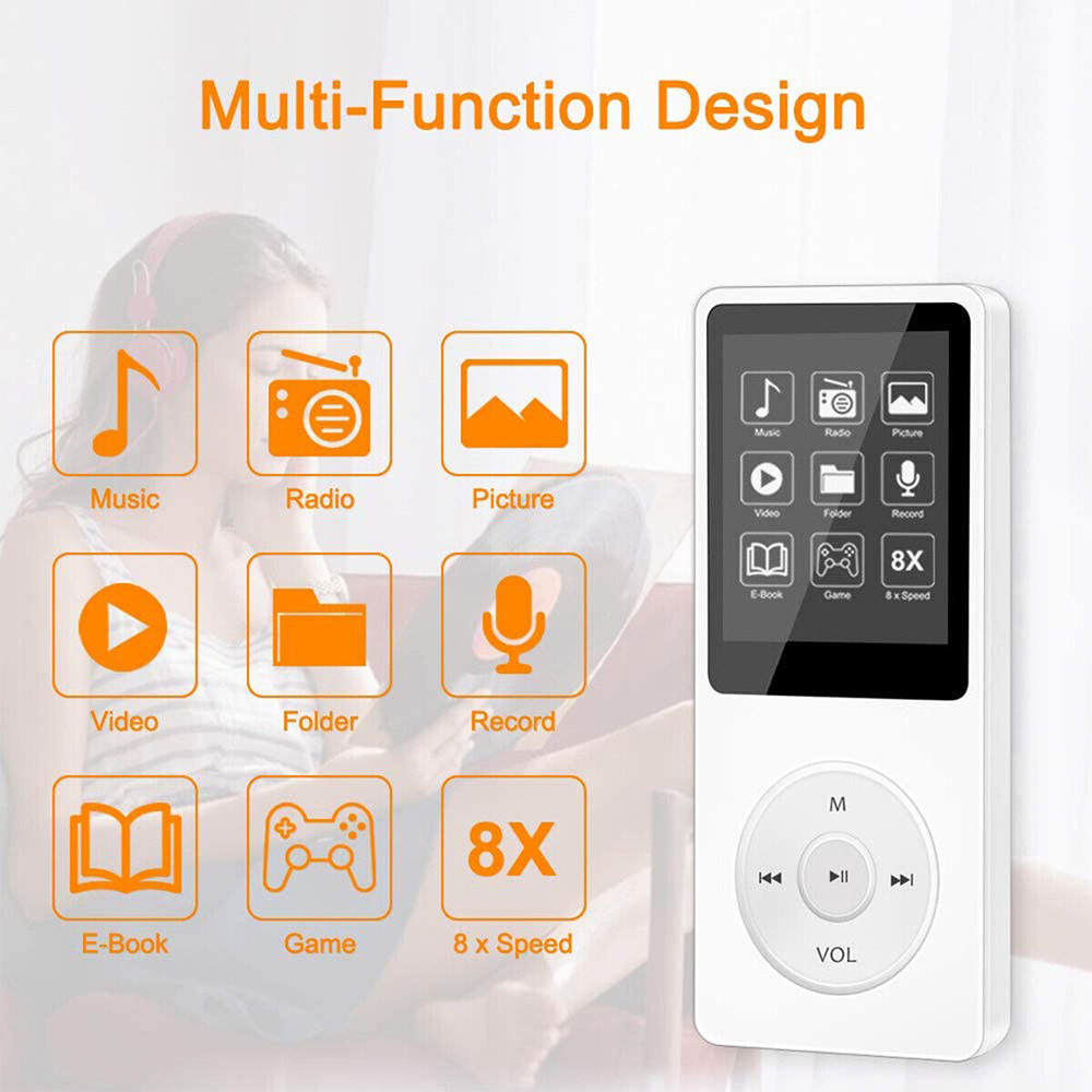 แบบพกพามินิmp3เครื่องเล่นไฮไฟเพลง เครื่องวอล์คแมน 4.0บลูทูธสนับสนุนสองทางส่งวิทยุ เอฟเอ็ม เครื่องบันทึกเสียงหนังสือ อัตโนมัติดู