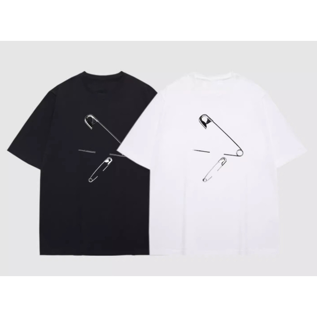 COD（จัดส่งภายใน 24 ชั่วโมง）เสื้อยืดแขนสั้นผู้ชายดีไซน์ใหม่อินเทรนด์ผ้าฝ้ายแท้สีขาวสบายเทรนด์แฟชั่นคอกลมoversize