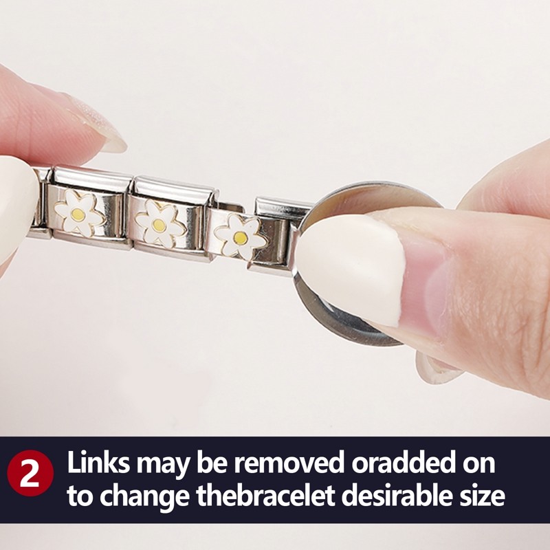 Love You Italian Charm สร้อยข้อมือ Fit 9 มม.สร้อยข้อมือสแตนเลส DIY เครื่องประดับทําอุปกรณ์เสริม Retro บุคลิกภาพโมดูลสร้อยข้อมืออุปกรณ์เสริม - รูปที่ 4