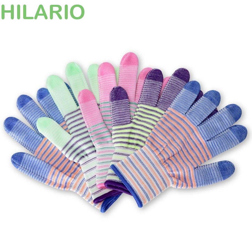 Hilario 1 คู่ถุงมือทํางาน,ไนลอนระบายอากาศถุงมืออุตสาหกรรม,ความปลอดภัยทํางานลื่นทนต่อการสึกหรอป้องกันไฟฟ้าสถิตย์ทํางาน/ห้องปฏิบัติการ