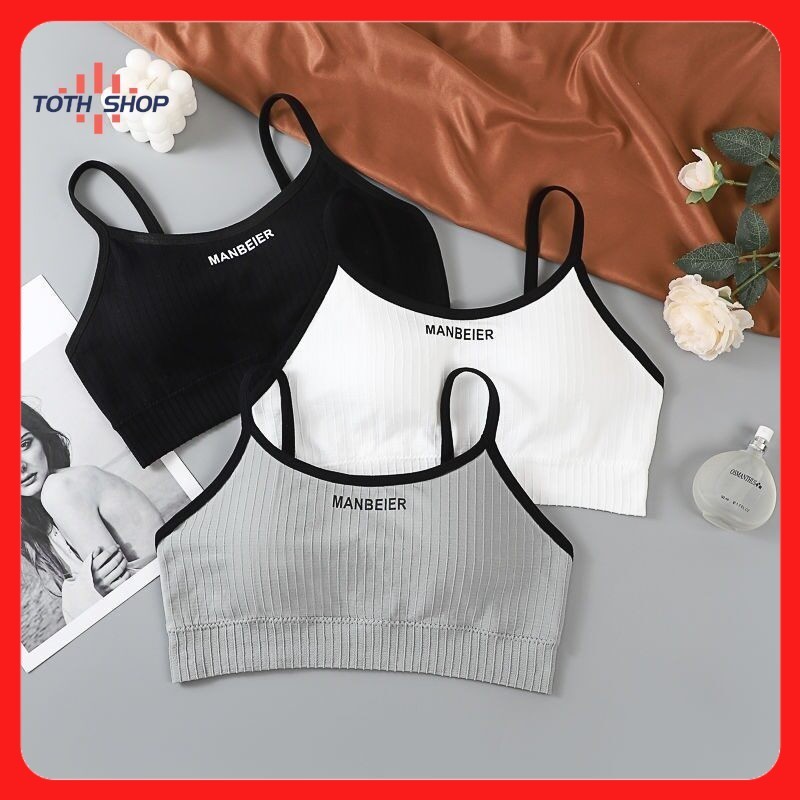 40-75kg เสื้อชั้นในสตรี สปอร์ตบราสายเดี่ยว ไร้โครง สวมใส่สบาย มีฟองน้ำ