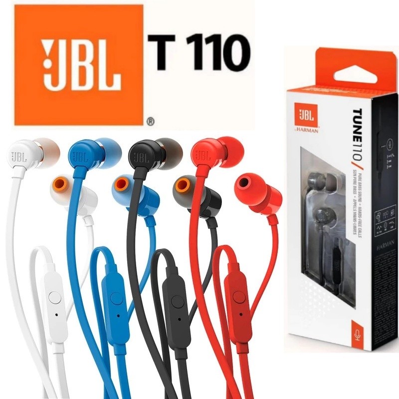 หูฟัง JBL T110 | หูฟัง | หูฟัง | หูฟัง JBL หูฟังอินเอียร์แบบมีสายพร้อมไมค์