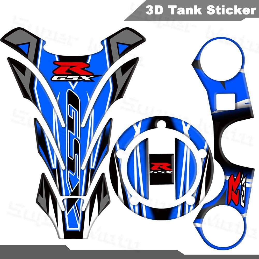 สําหรับ Suzuki GSXR GSX-R 600 750 1000 1300 K3 K4 K5 K6 K7 K8 K9 K11 3D รถจักรยานยนต์สติกเกอร์การใช้ถัง Pad แก๊สน้ํามันหมวกกันน้ําป้องกัน Decal อุปกรณ์เสริม