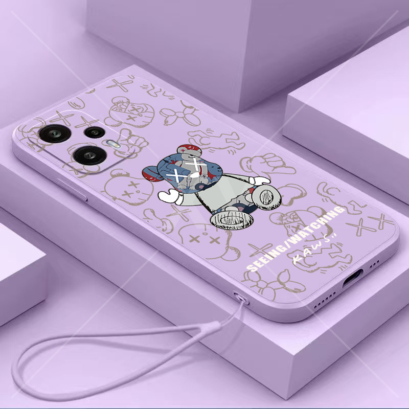 เคส VIVO V50 Lite 4G/5G Y29 4G V50 5G Y19S V40 Lite 4G/5G Y200 4G Y29 5G V50E Y04 4G Y29S Y39 5G V40 Pro ตรงขอบของเหลวการ์ตูนหมีรุนแรงเคสโทรศัพท์ - รูปที่ 3