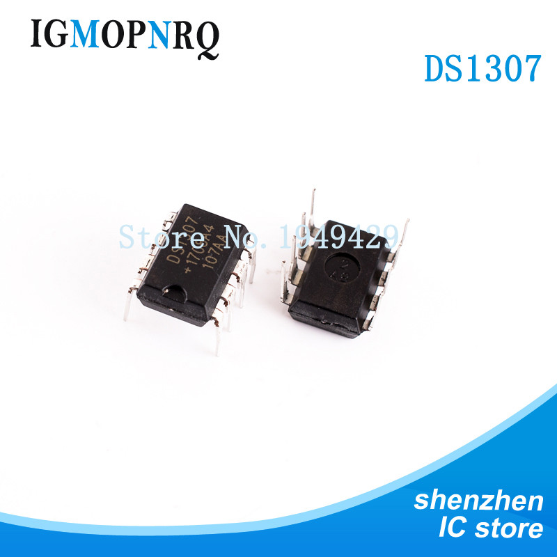 10PCS DS1307 DIP8 DS1307N นาฬิกาเวลาจริง 64x8 Serial I2C RTC ใหม่จัดส่งที่รวดเร็ว