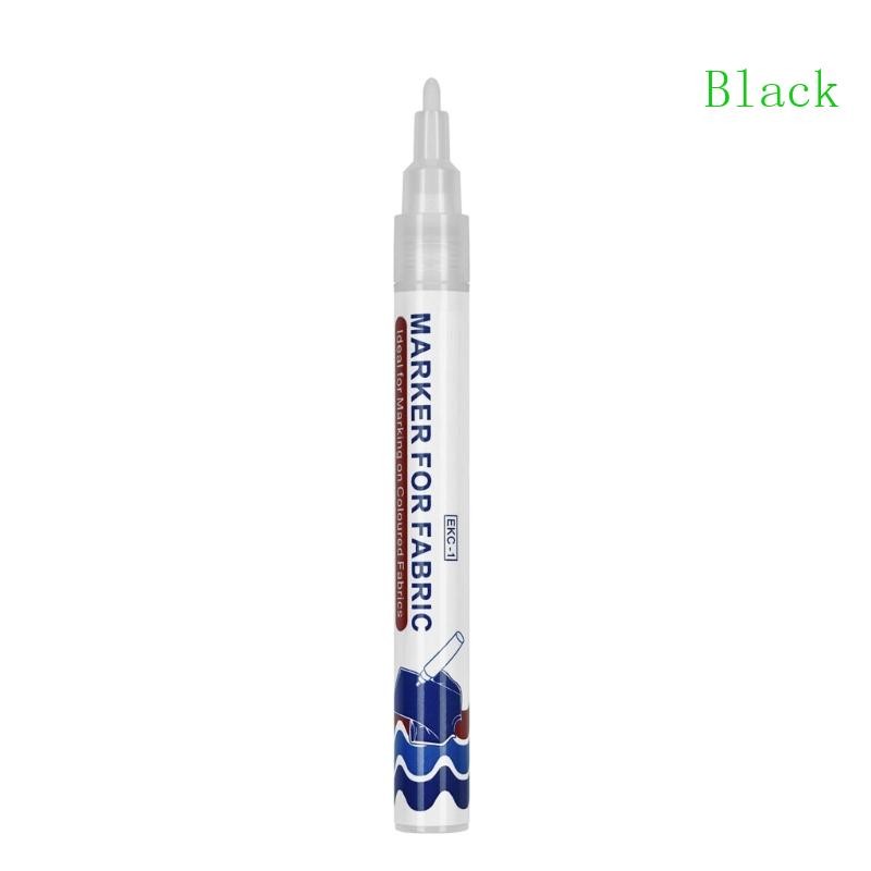 สีดําสีขาวผ้าปากกาสี2มิลลิเมตรสายกว้างน้ําทนผ้าเครื่องหมายสําหรับเสื้อผ้า