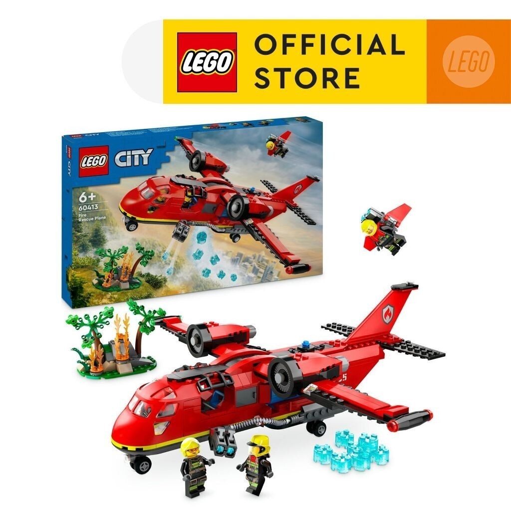 JUZ LEGO City 60413 Fire Rescue Plane Building ชุดของเล่น 478 ชิ้น