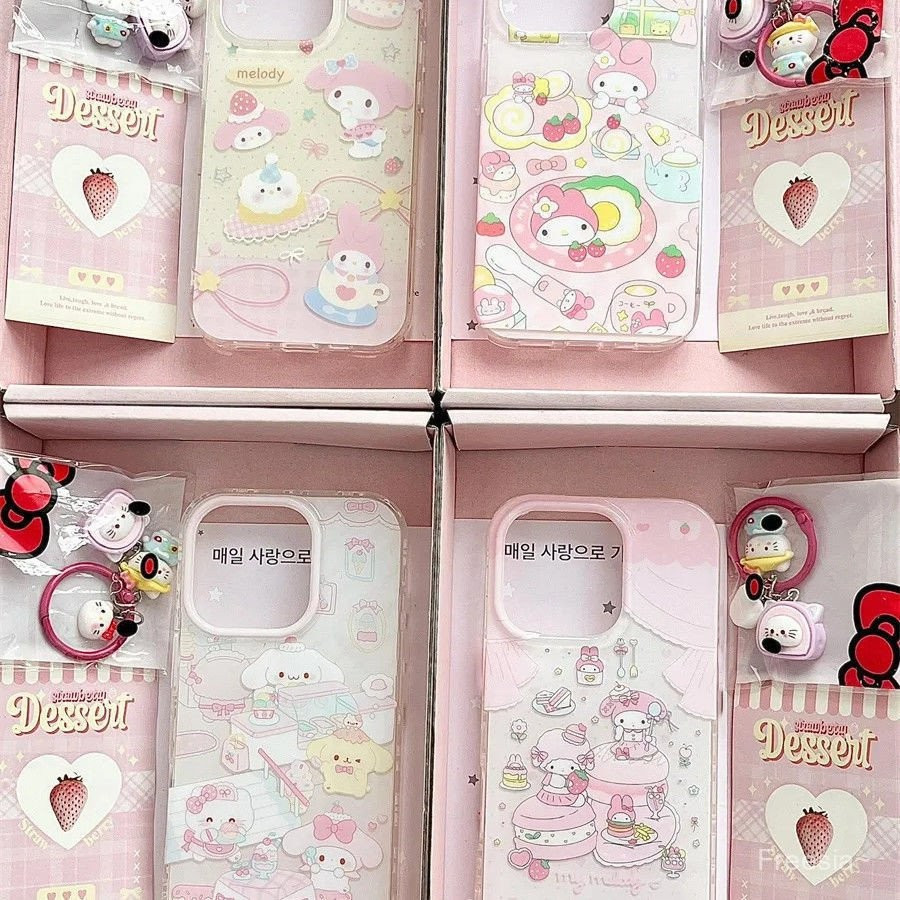 Sanrio Graffiti IMD เคสโทรศัพท์สองชั้นสําหรับ Samsung S23 S25 S21 S22 S24 S24FE S22FE S25PLUS S24PLU