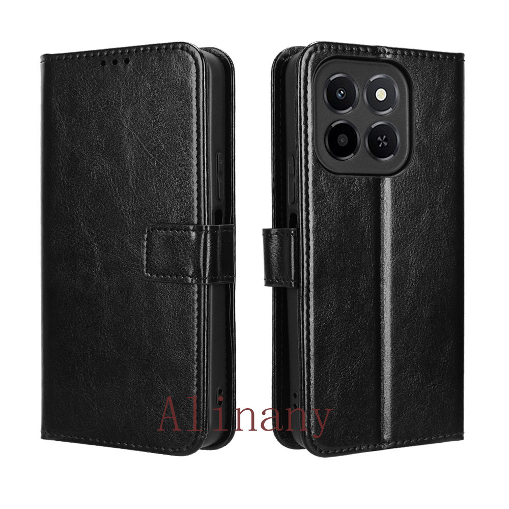 สําหรับ Honor X6C กรณีกระเป๋าสตางค์ PU หนังปกหลังสําหรับ Honor X6C 4G เคสโทรศัพท์ Flip ​​​