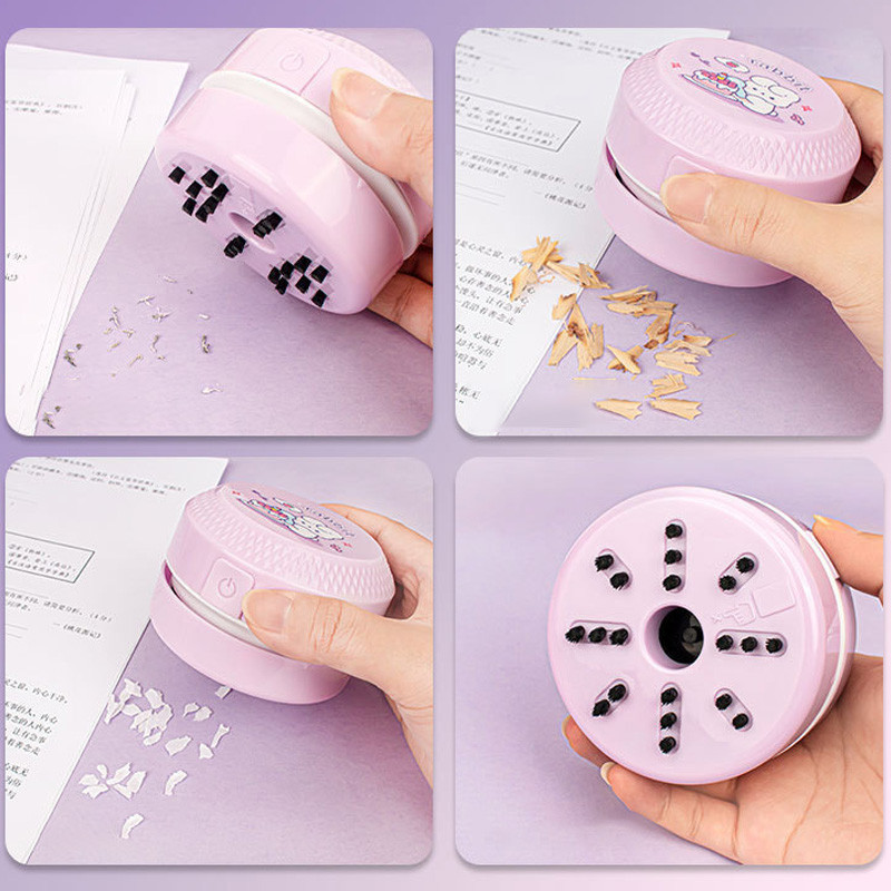 ❤เครื่องดูดฝุ่นขนาดเล็ก แบบพกพา รูปทรงการ์ตูนน่ารัก สามารถดูดซับขี้กบปากกาและฝุ่นบนโต๊ะได้ - รูปที่ 5