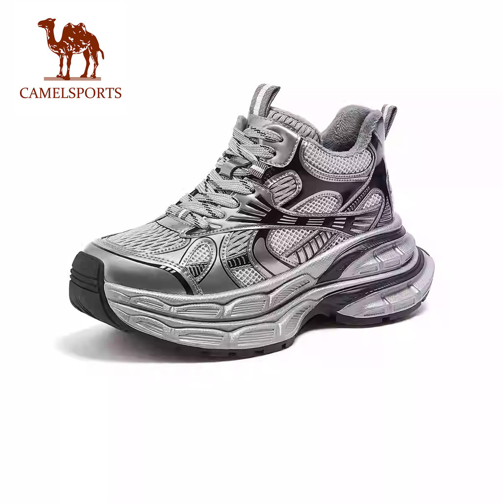 CAMEL SPORTS ผู้หญิงหนาแต่เพียงผู้เดียวกํามะหยี่รองเท้ากีฬาเพิ่มความสูงสบายๆ