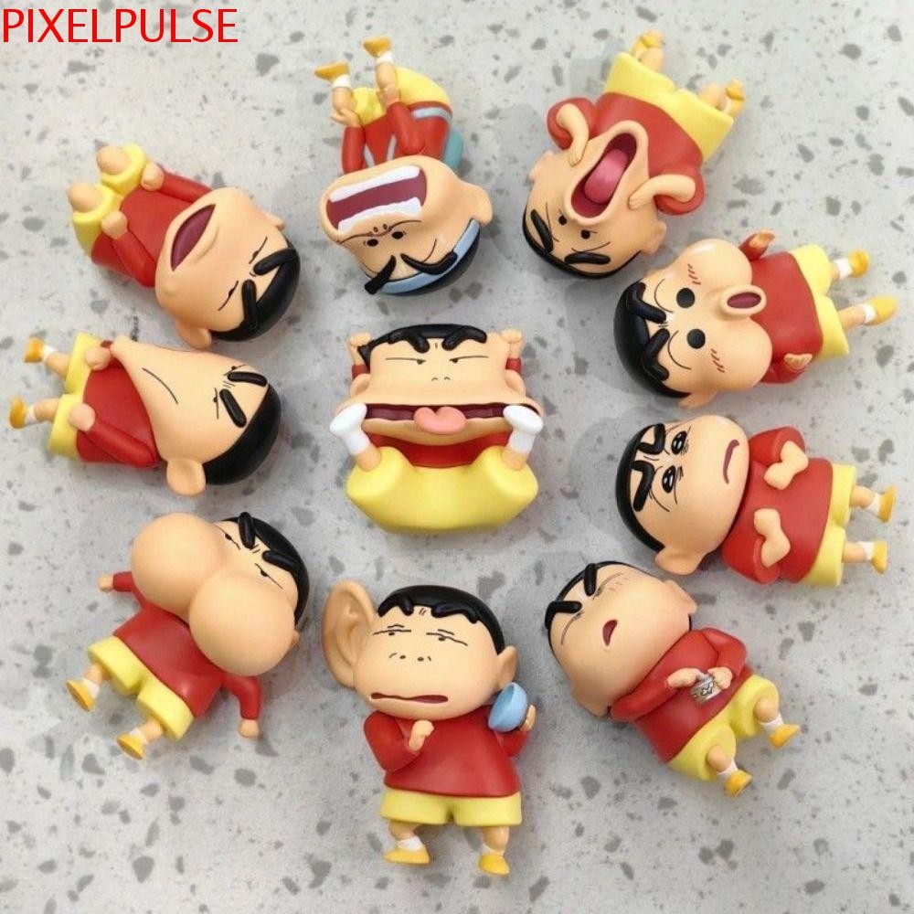 Pixelpulse Crayon Shin-Chan รูป,ยืนการหมุน Cry Crayon Shin-Chan ของเล่น,คอลเลกชันชุดนอนเสื้อผ้าสีแดงอะนิเมะดินสอสีของเล่นของขวัญวันเกิด