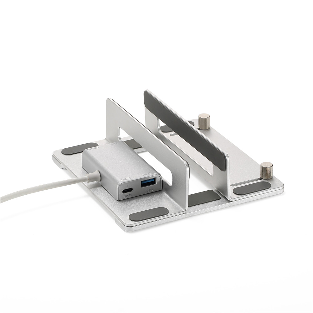 ฐานอลูมิเนียมอัลลอยด์สําหรับ Mac Mini M4/M4 Pro 2024,ขาตั้งแนวตั้งสําหรับคอมพิวเตอร์โน้ตบุ๊ค,Anti Slip Bracket Cooling Base DIY อุปกรณ์เสริม