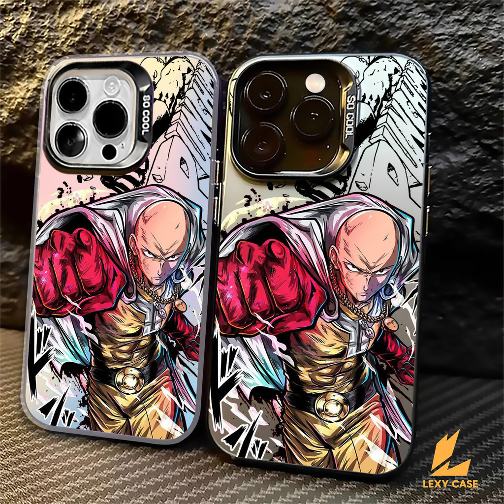 Case One Punch Man SM465 IMD Iphone 11 12 14 15 11PRO 13PRO X XR 14PROMAX Premium Matte Hard Casing 