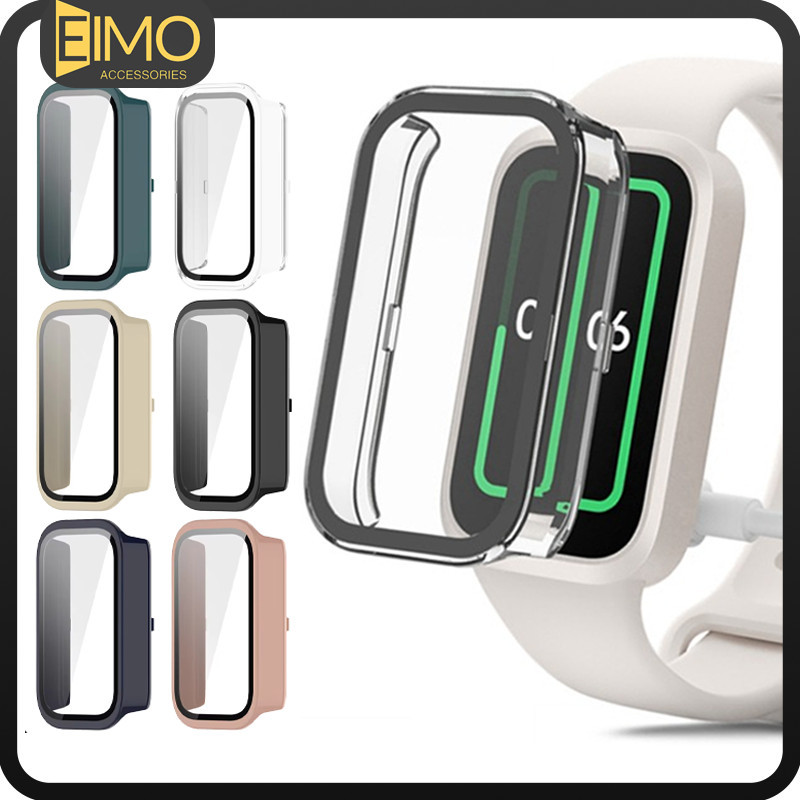 กรณีพีซีแก้วนิรภัยสำหรับ for Xiaomi Mi Band 9 Active ฝาครอบป้องกันหน้าจอ for Smartwatch Redmi Band 3 อุปกรณ์เสริมกันชน