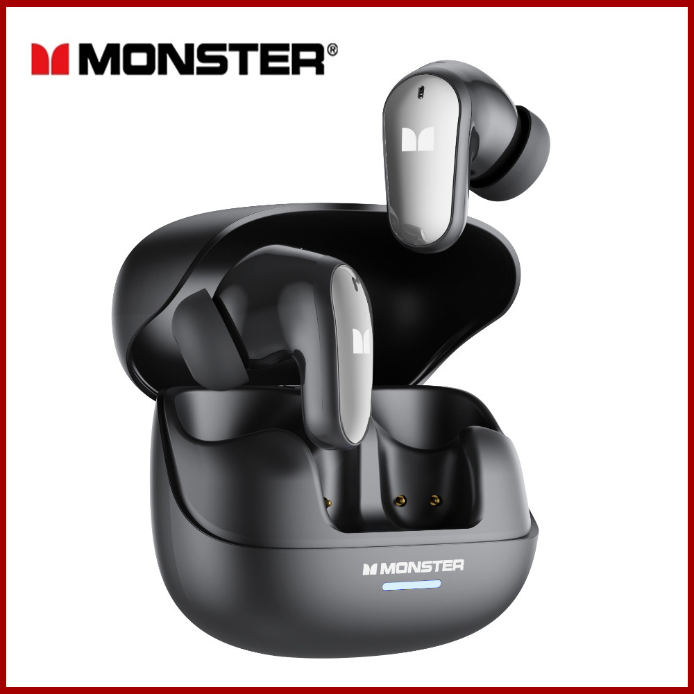 Monster MQT52 หูฟังไร้สายบลูทูธ Bluetooth 5.4 HD Calls คุณภาพเสียงไฮไฟการ ลดเสียงรบกวน หูฟัง สําหรับ เกม