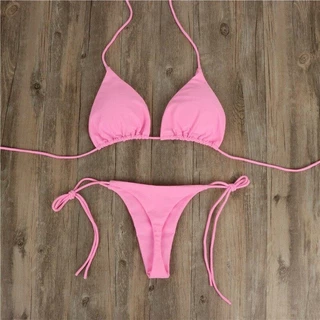 ผู้หญิงบิกินี่ปรับ Lace Up Push Up ชุดว่ายน้ําเซ็กซี่ 2 ชิ้นชุดว่ายน้ําบางชุดว่ายน้ํามินิ