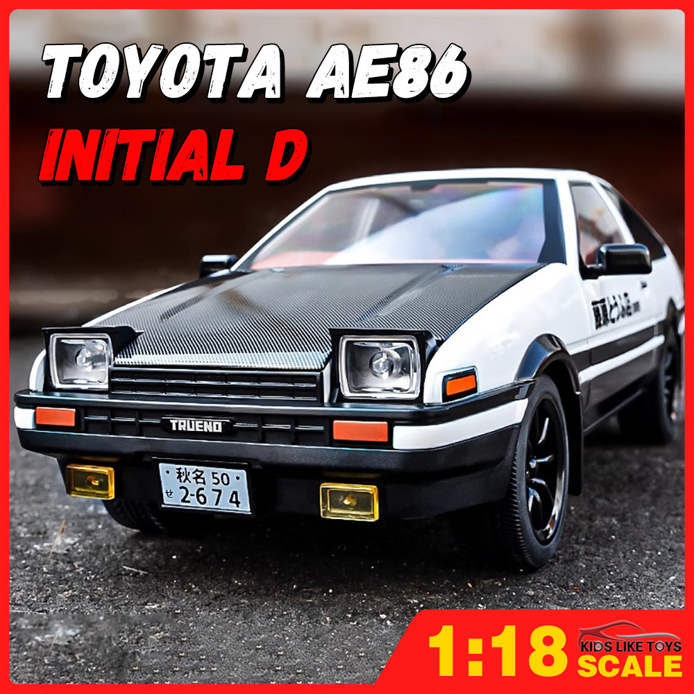 Klt 1:18 INITIAL D Toyota AE86 โมเดลรถเหล็กรถโลหะผสมของเล่นของขวัญสําหรับเด็กเด็กผู้หญิง