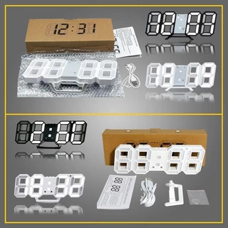 นาฬิกาดิจิตอล นาฬิกา LED นาฬิกาตั้งโต๊ะ แขวนผนัง LED Digital Wall Clock มีให้เลือก 2 แบบ ขอบสีขาวและขอบสีดำ