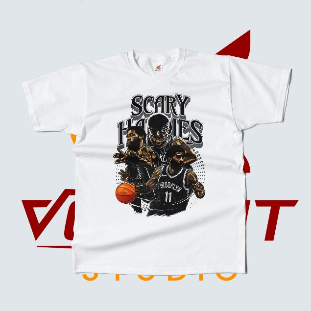 เสื้อยืด Volant Kyrie Irving Scary Handles NBA S-5XL 👕เสื้อยืดคอตตอน