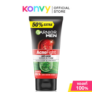 Garnier Men Acnofight Anti-Acne Scrub in Foam 150ml การ์นิเย…