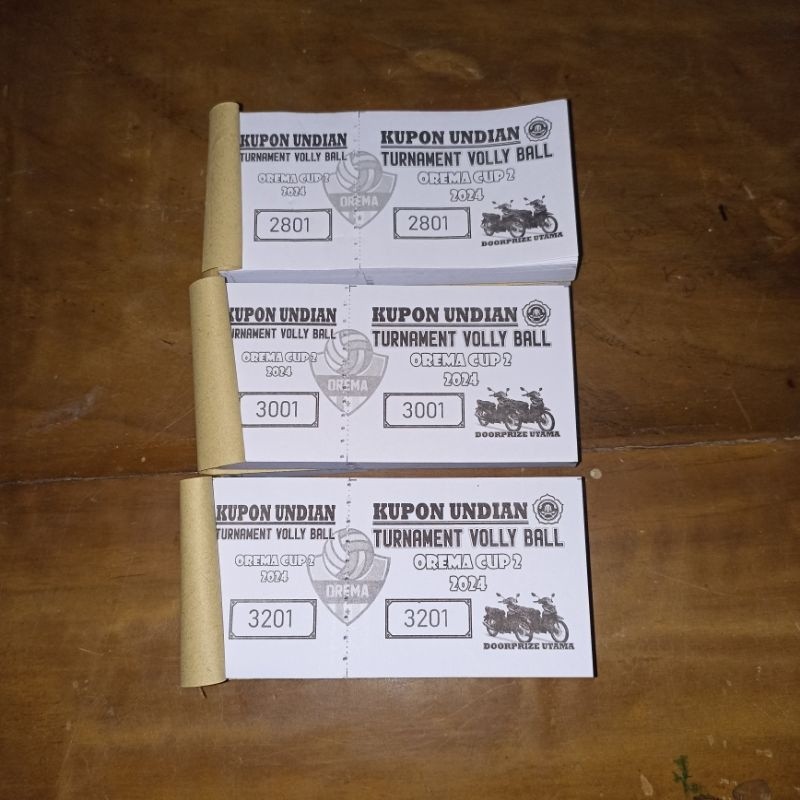 LOTTERY COUPONS, ENTRANCE TICKETS, 100% FADE-RESISTANT PARKING TICKETS