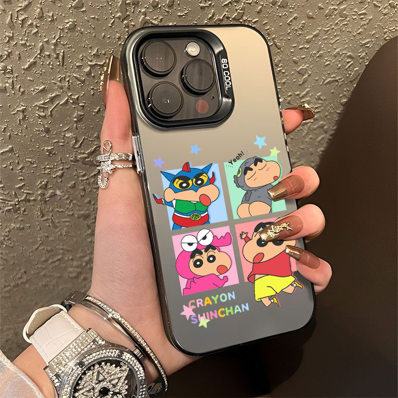 🔥COD🔥เคสไอโฟน14 for IPhone 11 12 13 15 16 Pro MAX 14 15 16 Plus XR XSmax 7PLUS เคสโทรศัพท์คู่รักสุดน่ารักจากเครยอนชินจัง