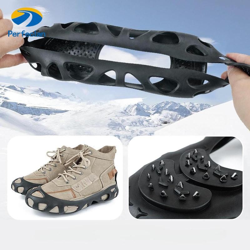 สมบูรณ์แบบ การฉุดน้ําแข็งสําหรับรองเท้า, ที่จับหิมะสําหรับเดินป่าและเดิน - รูปที่ 3