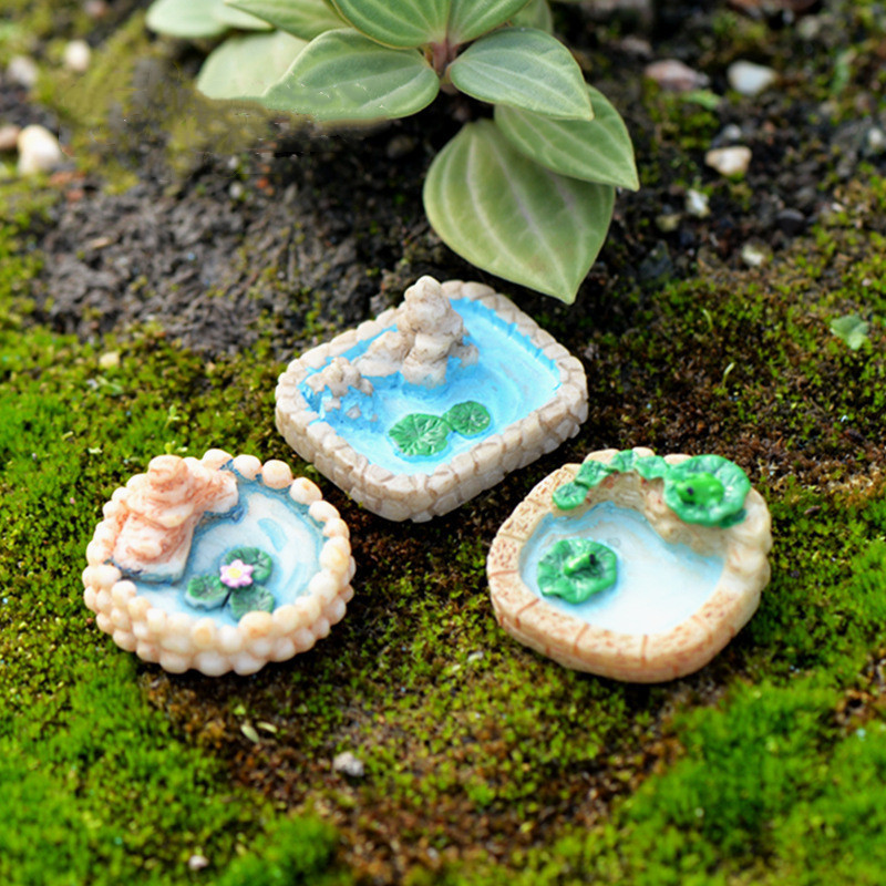 จําลองสระว่ายน้ํา Lotus Moss Micro ภูมิทัศน์พืชสวนตกแต่ง Diy Succulent บอนไซพืชเครื่องประดับงานฝีมือเรซิน