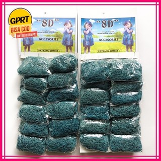 GPRT 12pcs Gosok Jala Kecil Sabut Jala Gosok Jaring Warna Hijau Gosok Panci Alat Cuci Piring