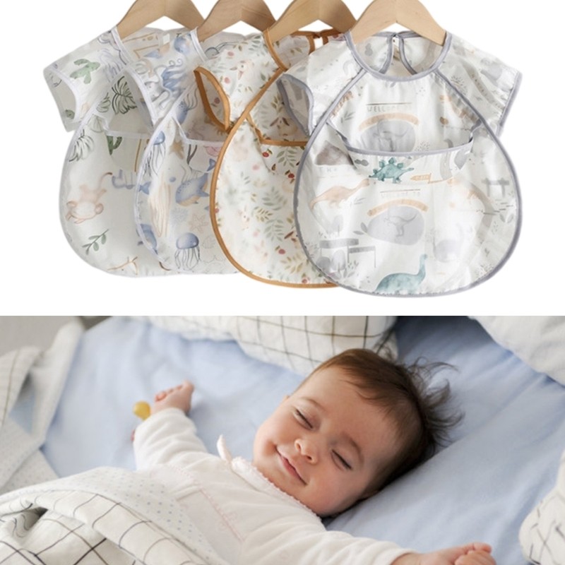 WIT Breathable Baby Burping ผ้าแขนสั้นกันน้ําออกแบบ Coveralls Smock สําหรับเด็กวัยหัดเดิน Messy Play