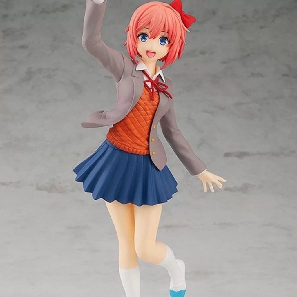 Doki Literature Club Sayori ชุดนักเรียนยืน Pose Bishoujo รูป Boxed PC Case ตกแต่งสะสม