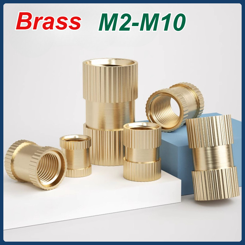 [mx] Double Pass Copper Flower Nut Knurled Copper Nut M2-M10 Double Pass กระบอก Knurled Nut