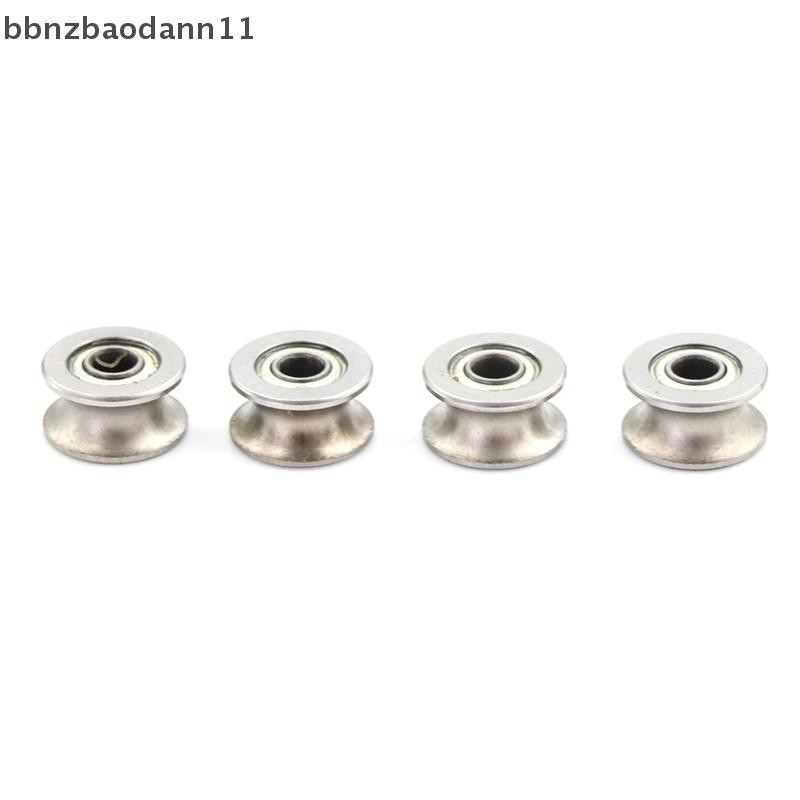 [BBNZDD] 4PCS 4*13*7MM 624UU HCS U Groove Guide Pulley Rail Bearings ล้อ BVAH