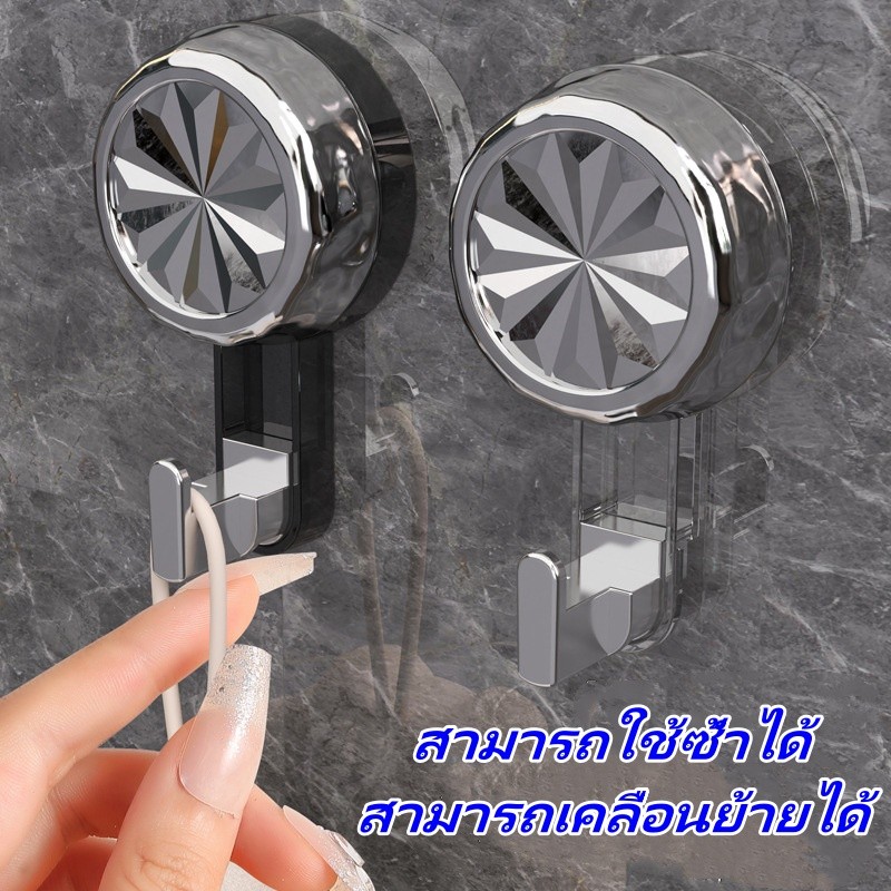 ตะขอสูญญากาศ ตะขอติดผนัง การติดตั้งสูญญากาศ ถอดออกได้ นำกลับมาใช้ใหม่ได้ สามารถเคลื่อนย้ายได้ G3477 – โปรปัง