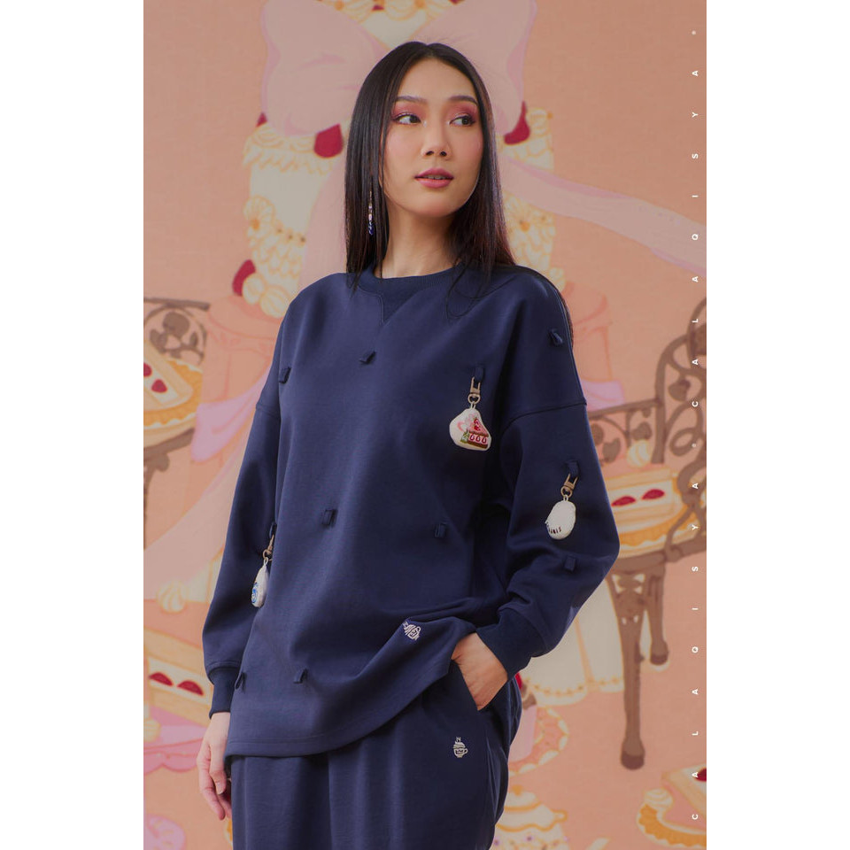 CQ TURN 14 DDAY SWEATSHIRT IN EVENING BLUE