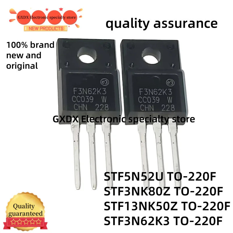 1-5PCS STF24N60M2 F24N60M2 STF5N52U F5N52U STF3N62K3 F3N62K3 STF3NK80Z F3NK80Z F3NK80Z F3N50Z STF13Z