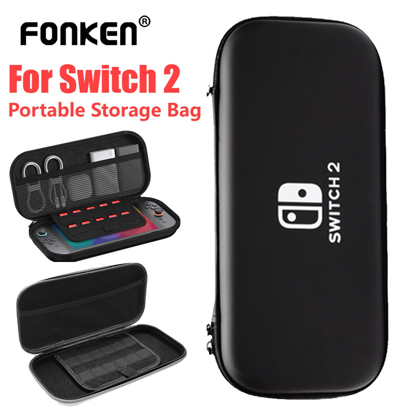 Fonken Travel กระเป๋าถือฝาครอบป้องกัน Hard Shell กระเป๋ากระเป๋าเก็บสําหรับ Nintendo Switch 2 คอนโซลแ