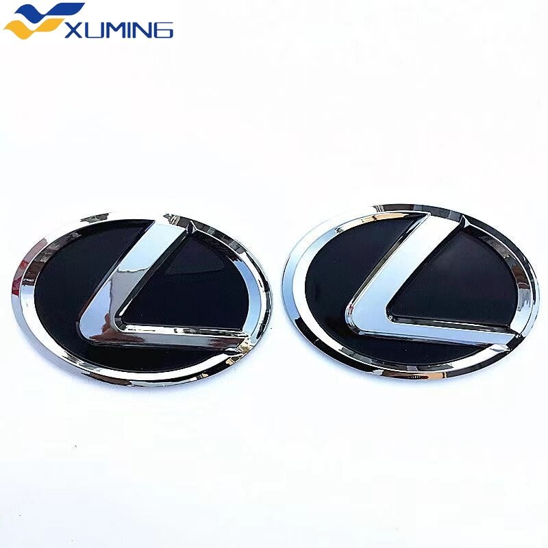 โลโก้ Lexus Toyota Black Chrome ด้านหน้าด้านหลังพวงมาลัย OEM โลโก้สัญลักษณ์