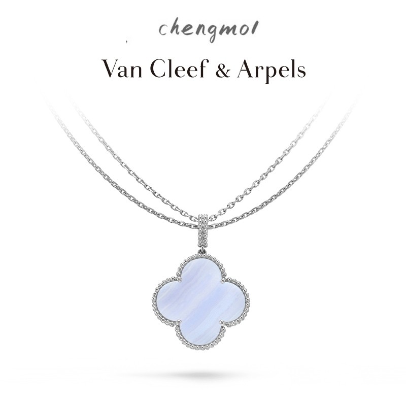 สร้อยคอ Van Cleef & Arpels Lucky Spring ทองคำสีกุหลาบ 18K พร้อมอัญมณีสีสันสดใส