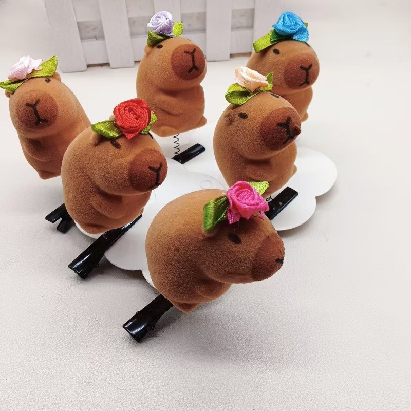 กิ๊บติดผม Kapibara ตลกน่ารักน่ารัก Little Capybara Duckbill คลิปตลกคลิปเด็ก Headdress คลิป - รูปที่ 2